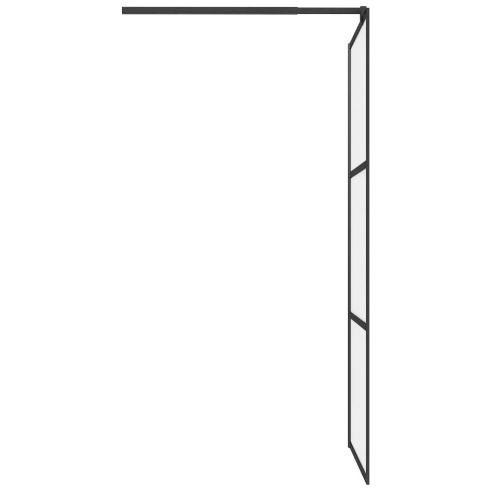 Walk-in Shower Wall 31.5"x76.8" Frosted ESG Glass Black. Picture 5
