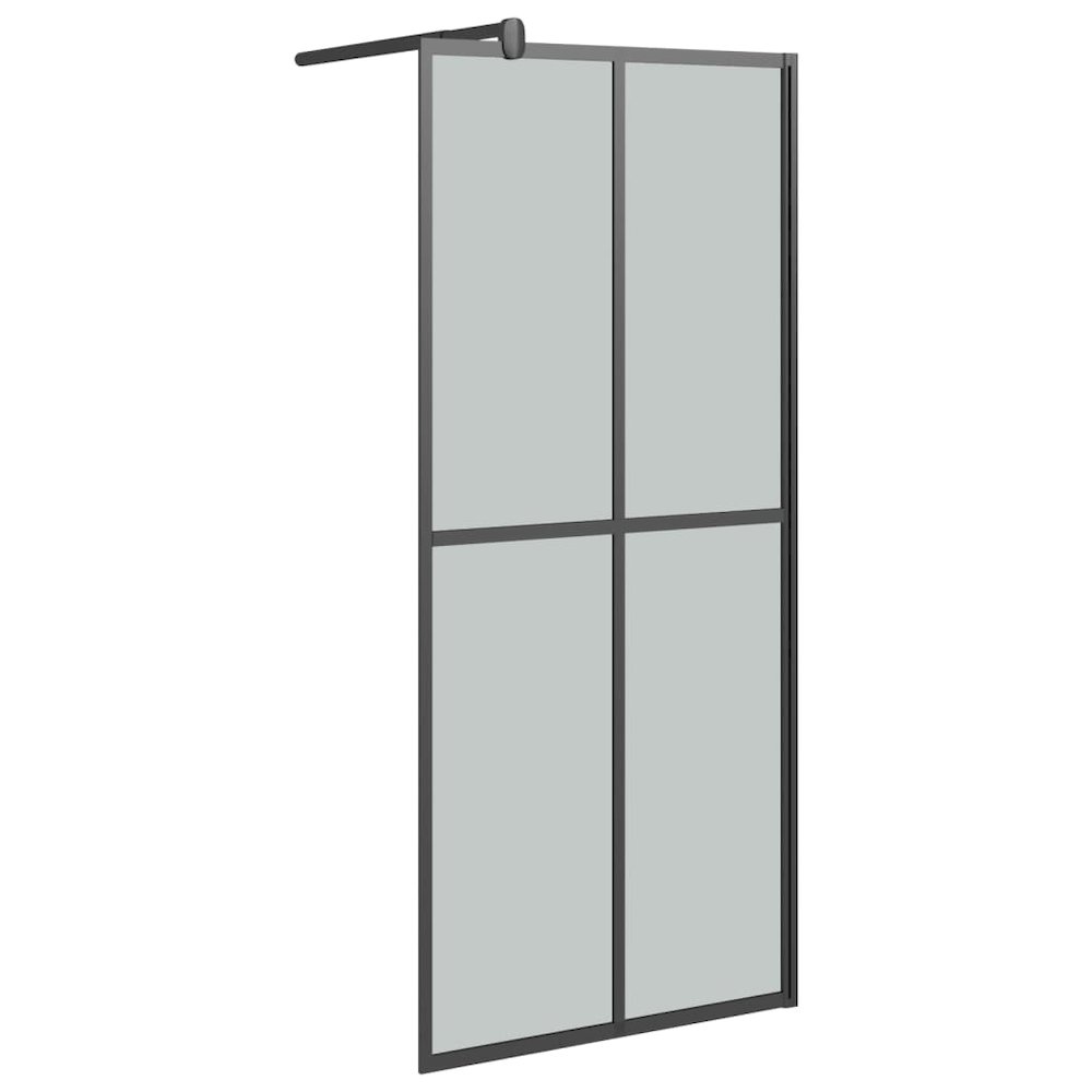 Walk-in Shower Screen 31.5"x76.8" Dark Tempered Glass. Picture 2