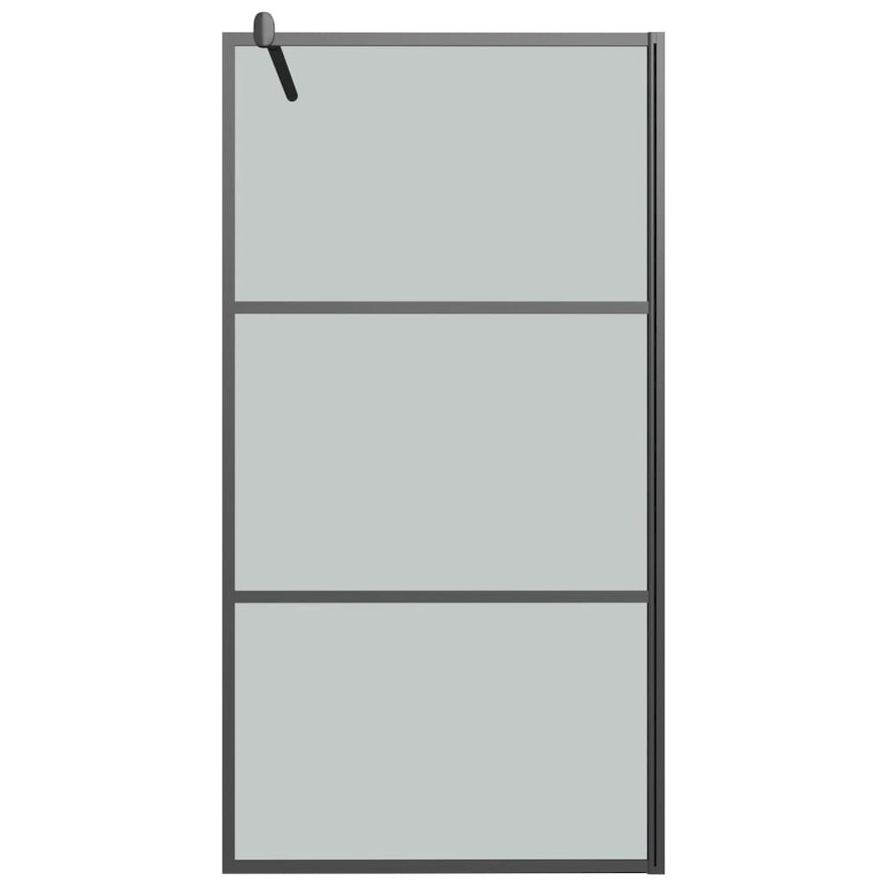 Walk-in Shower Wall 39.4"x76.8" Dark ESG Glass Black. Picture 3