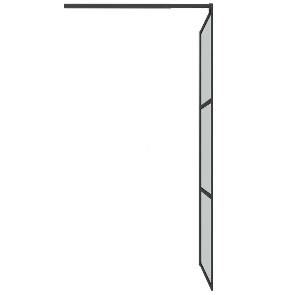 Walk-in Shower Wall 39.4"x76.8" Dark ESG Glass Black. Picture 5