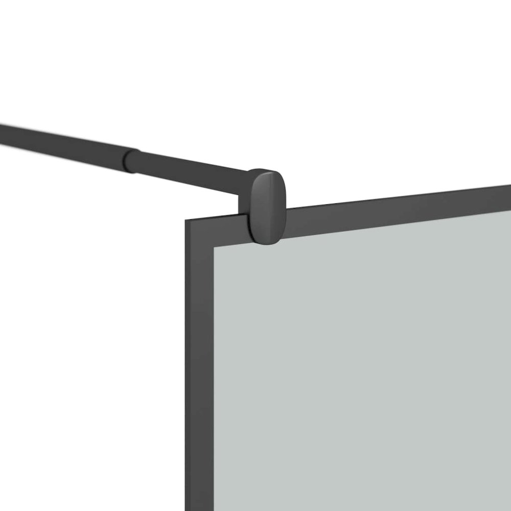 Walk-in Shower Wall 39.4"x76.8" Dark ESG Glass Black. Picture 6