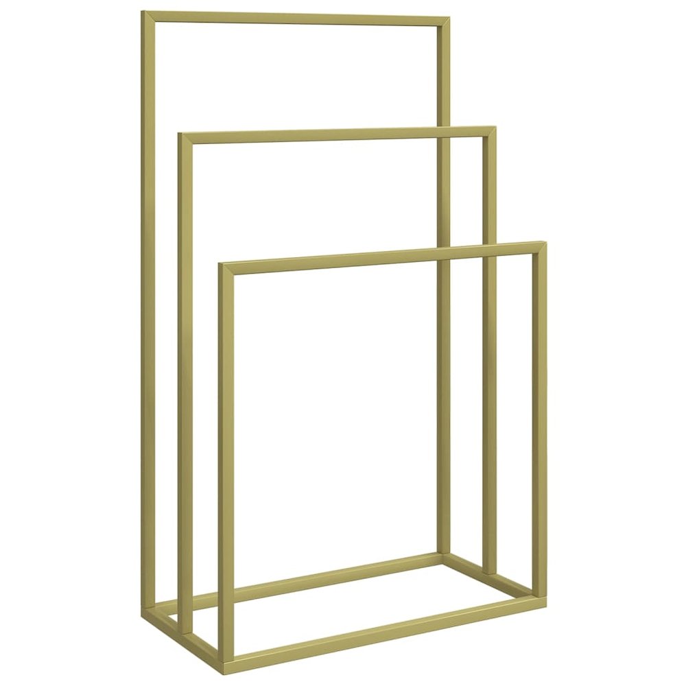Towel Rack Gold Iron 18.9 x 9.4 x 31.1 in Towel Rack. Picture 2