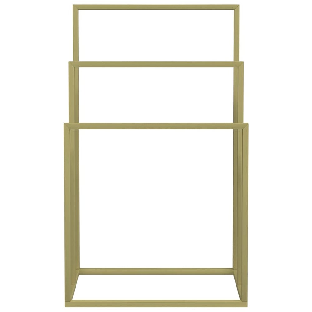 Towel Rack Gold Iron 18.9 x 9.4 x 31.1 in Towel Rack. Picture 3