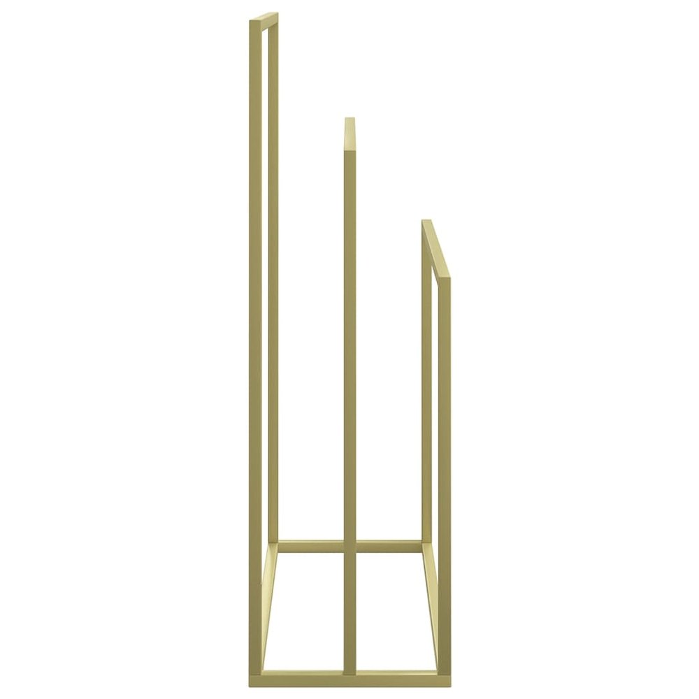 Towel Rack Gold Iron 18.9 x 9.4 x 31.1 in Towel Rack. Picture 4