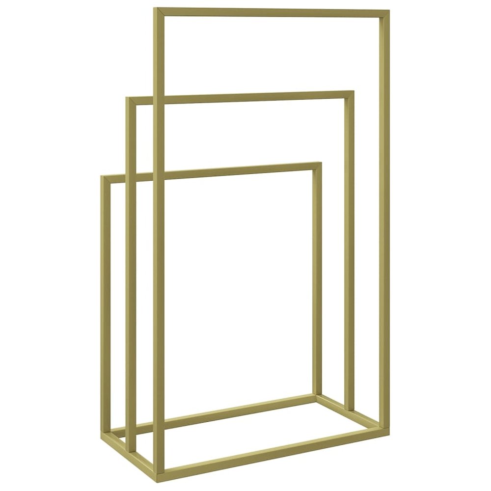 Towel Rack Gold Iron 18.9 x 9.4 x 31.1 in Towel Rack. Picture 5