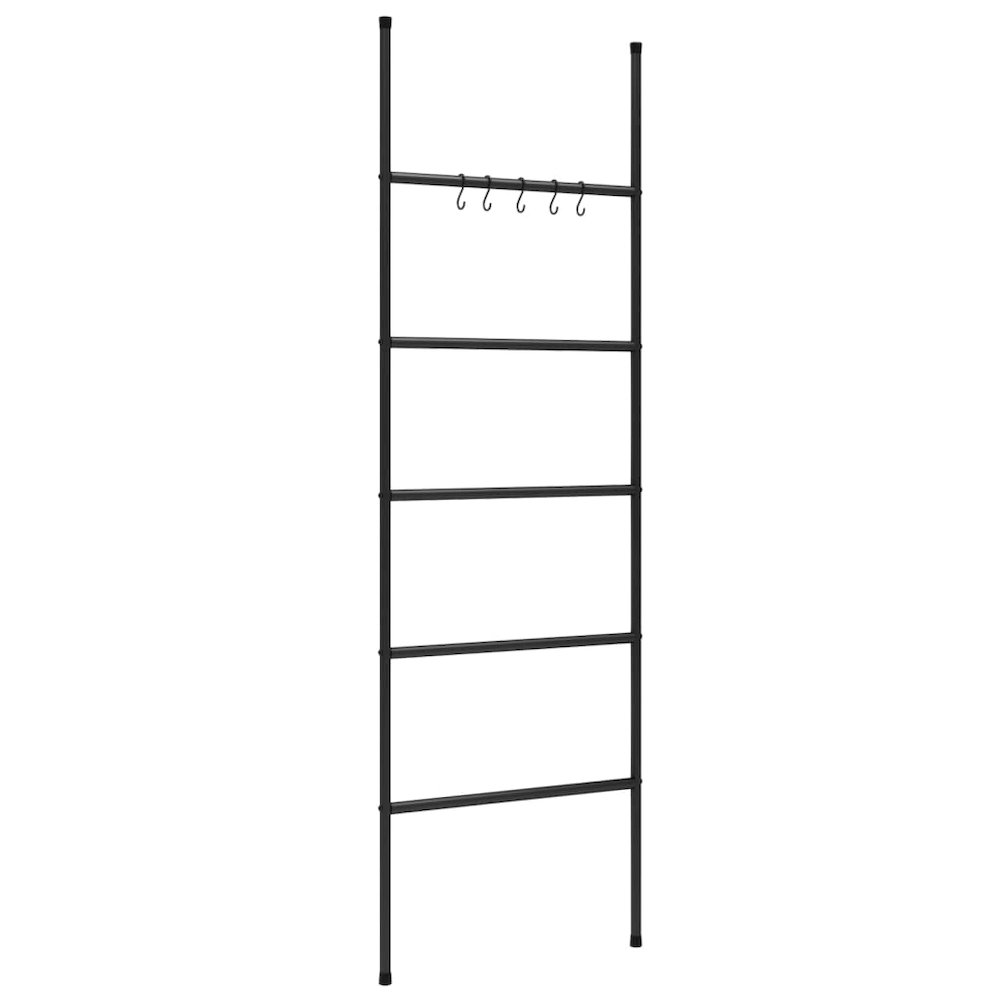 Towel Rack Black Iron Hooks Towel Rack Rectangular Modern. Picture 2