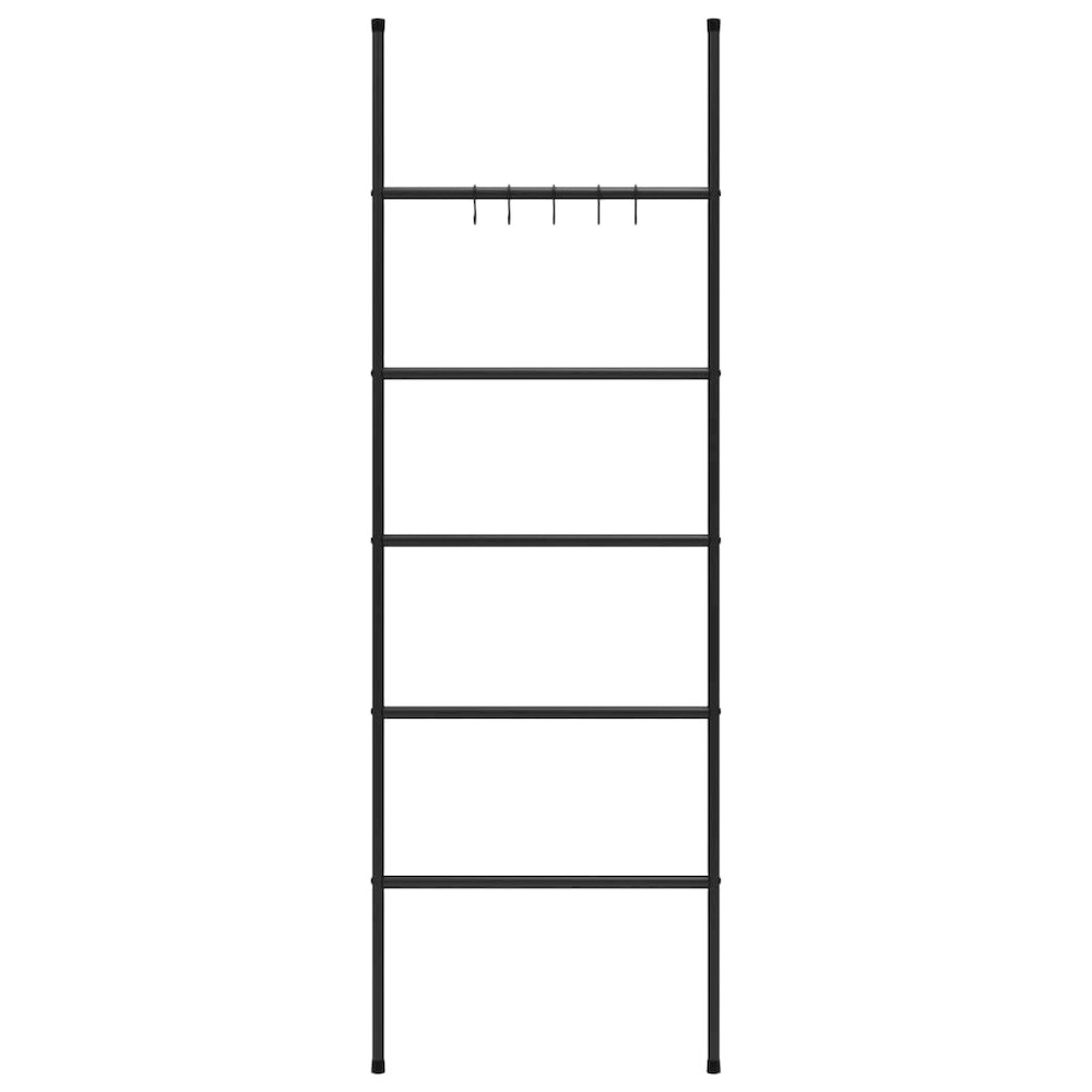 Towel Rack Black Iron Hooks Towel Rack Rectangular Modern. Picture 3