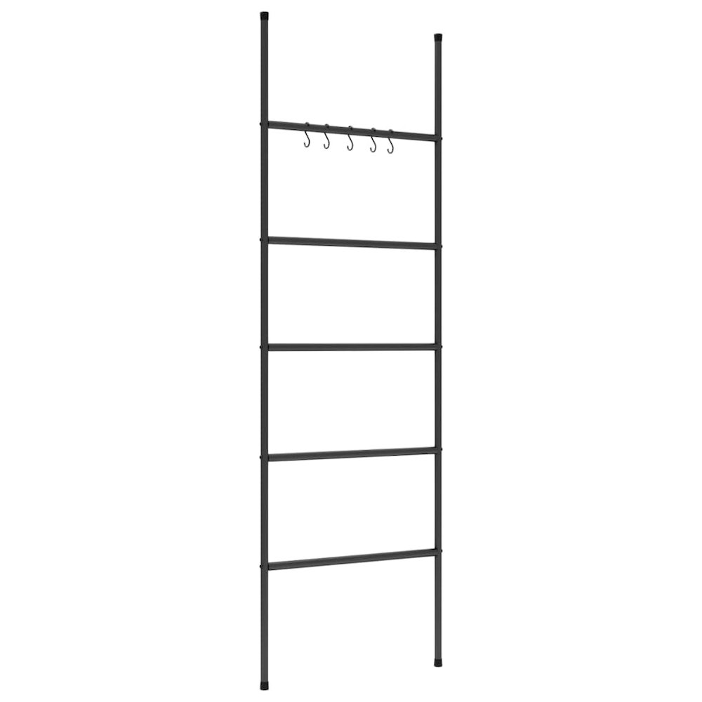 Towel Rack Black Iron Hooks Towel Rack Rectangular Modern. Picture 4