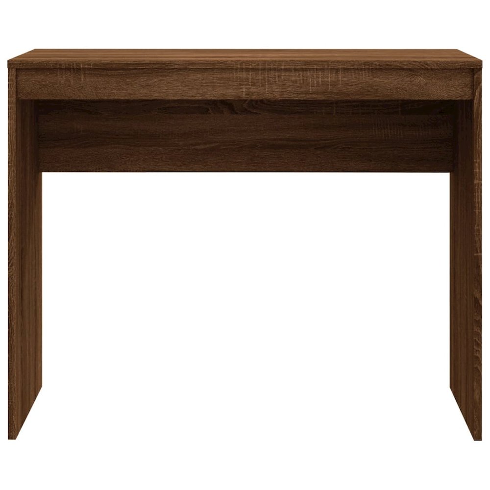 Desk Brown oak Engineered wood Small Modern Desk Rectangular. Picture 5