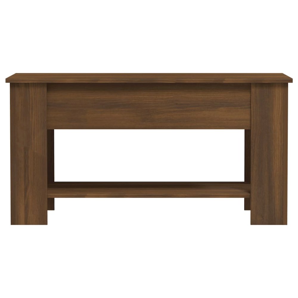 Coffee Table Brown Oak 39.8"x19.3"x20.5" Engineered Wood. Picture 4