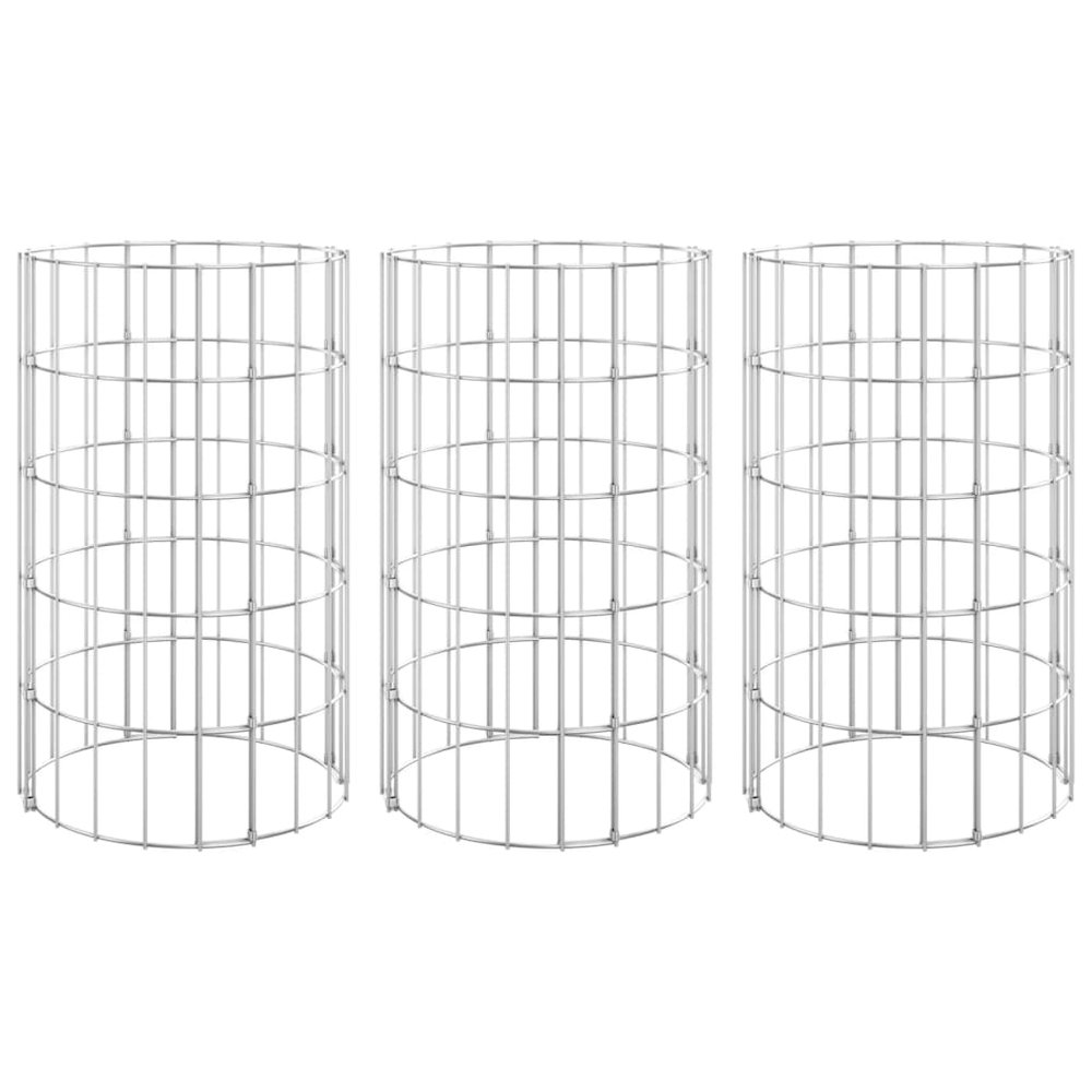 Gabion Raised Bed Silver Galvanized steel Medium Durable. Picture 2