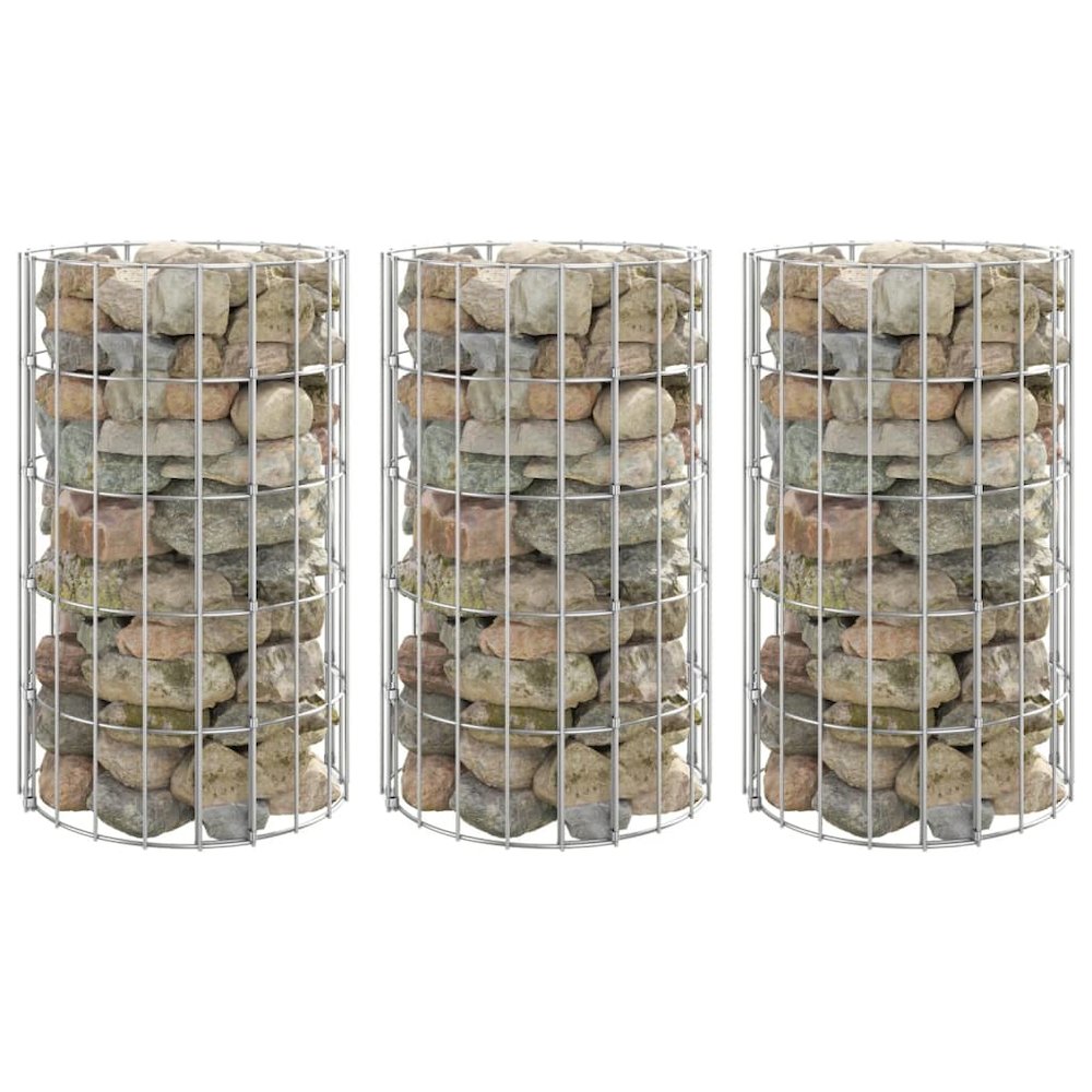 Gabion Raised Bed Silver Galvanized steel Medium Durable. Picture 1