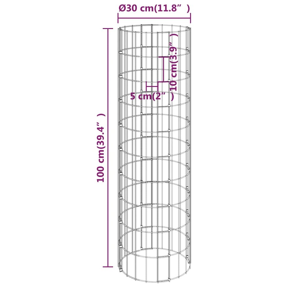 Gabion Raised Bed Silver Galvanized steel Medium Durable. Picture 7