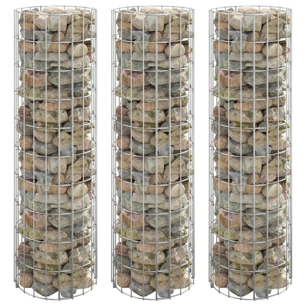 Gabion Raised Bed Silver Galvanized steel Medium Durable. Picture 1