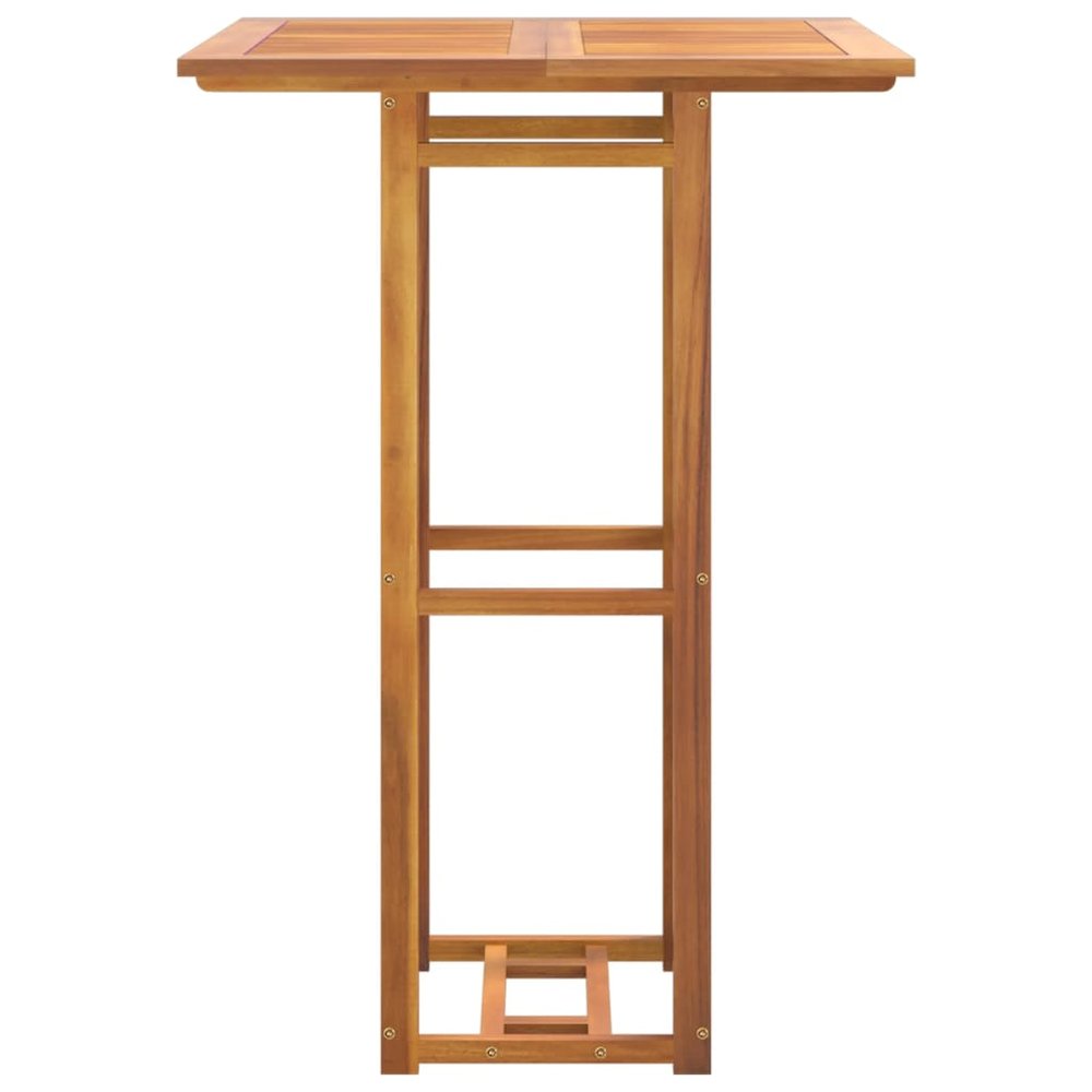 Bistro Table Natural Solid Acacia wood Tall Simple Square. Picture 4