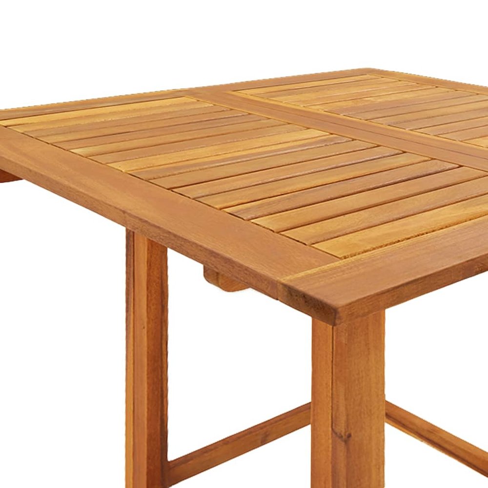 Bistro Table Natural Solid Acacia wood Tall Simple Square. Picture 6