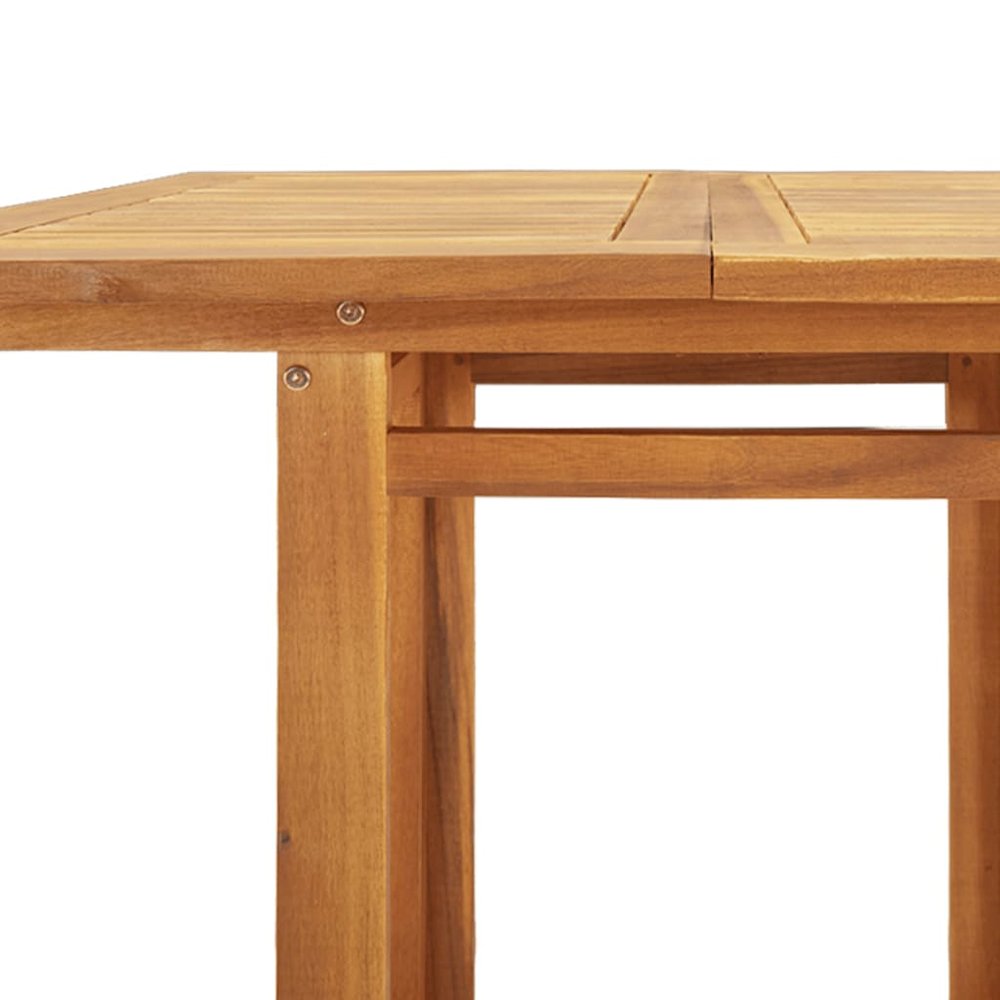 Bistro Table Natural Solid Acacia wood Tall Simple Square. Picture 7