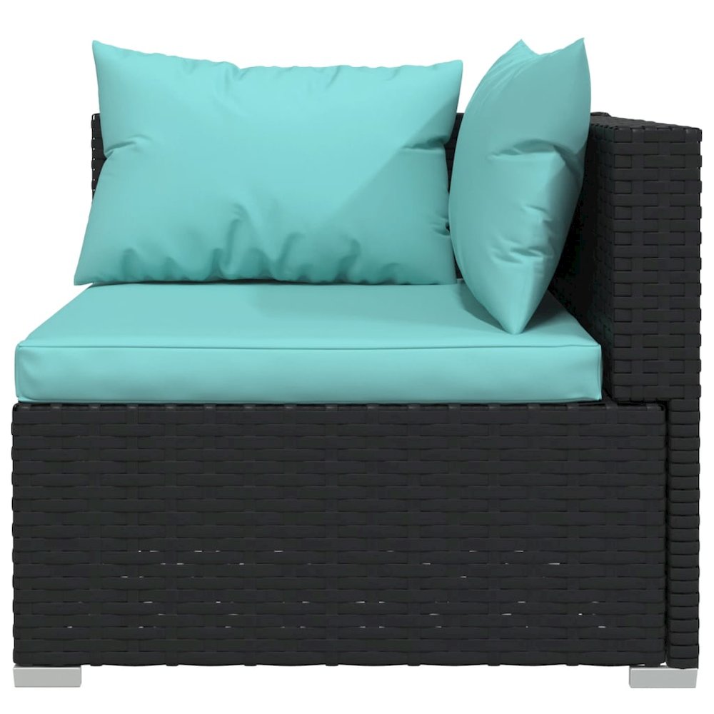 Garden Lounge Set Black PE rattan Modular set size Modular. Picture 4