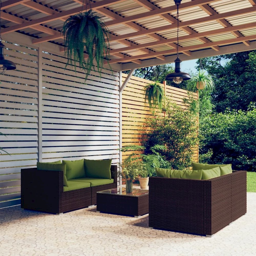Garden Lounge Set Brown. Picture 1