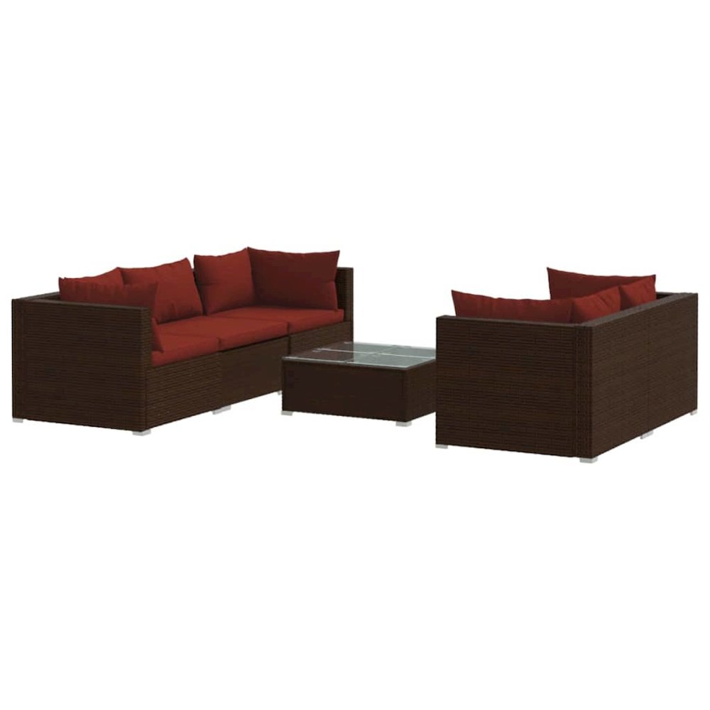 Garden Lounge Set Brown. Picture 2