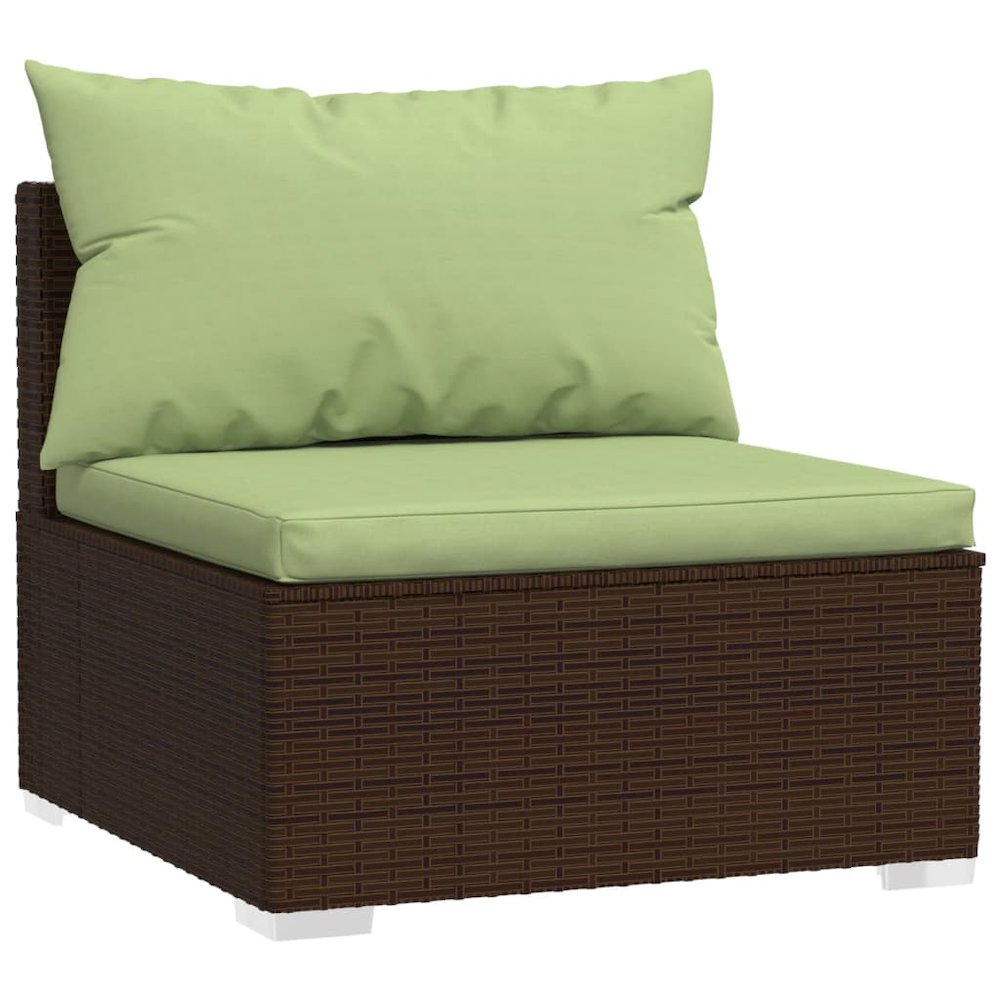 Garden Lounge Set Brown, Green. Picture 6