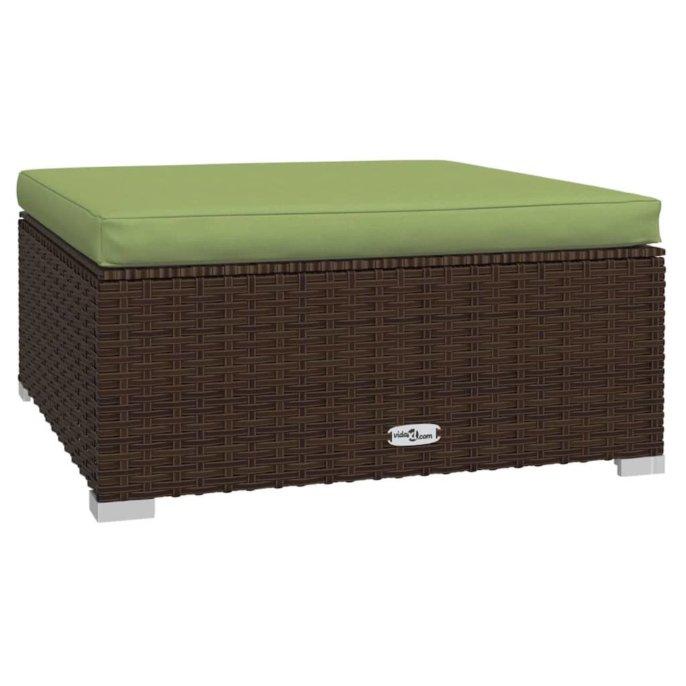 Garden Lounge Set Brown, Green. Picture 7