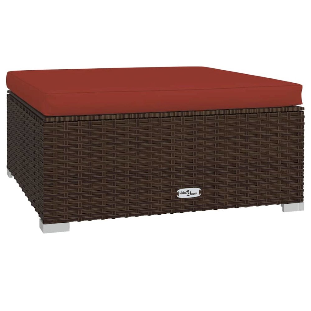 Garden Lounge Set Brown and Cinnamon Red. Picture 6