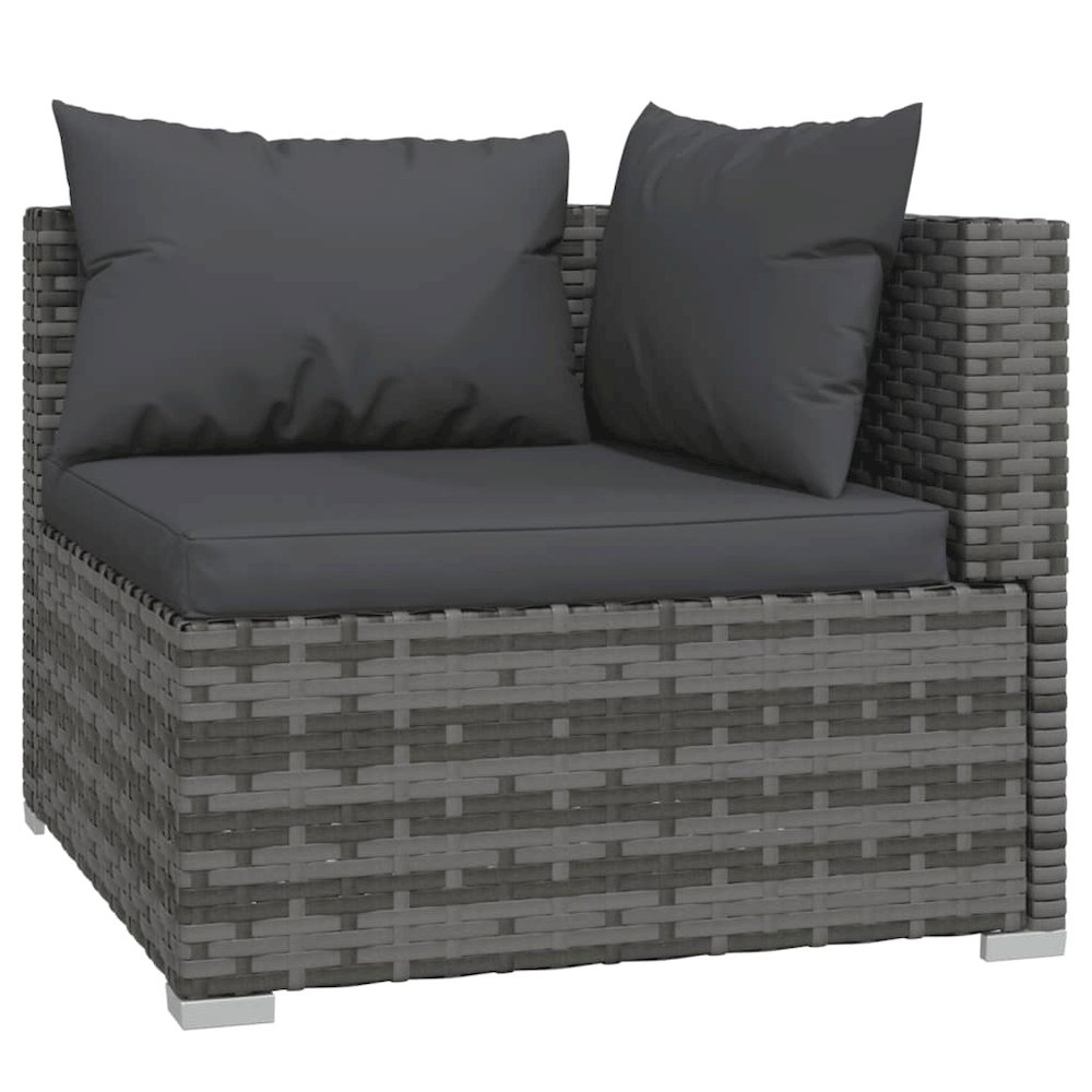 Garden Lounge Set Grey, Anthracite. Picture 4