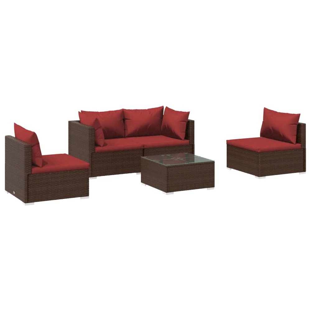 Garden Lounge Set Brown, Cinnamon red. Picture 2