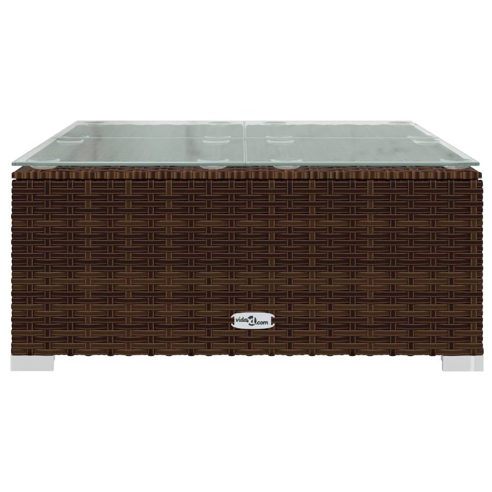 Garden Lounge Set Brown PE rattan Large Modular. Picture 8