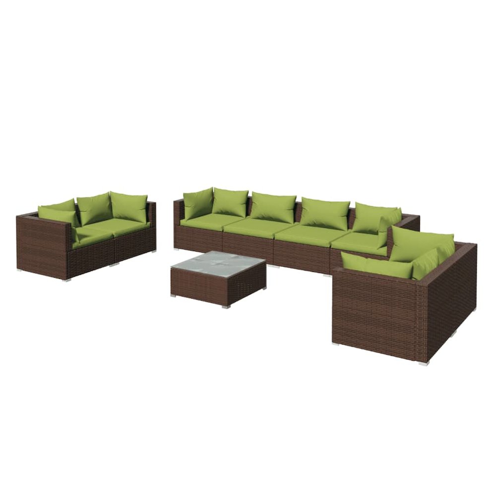 Garden Lounge Set Brown. Picture 2