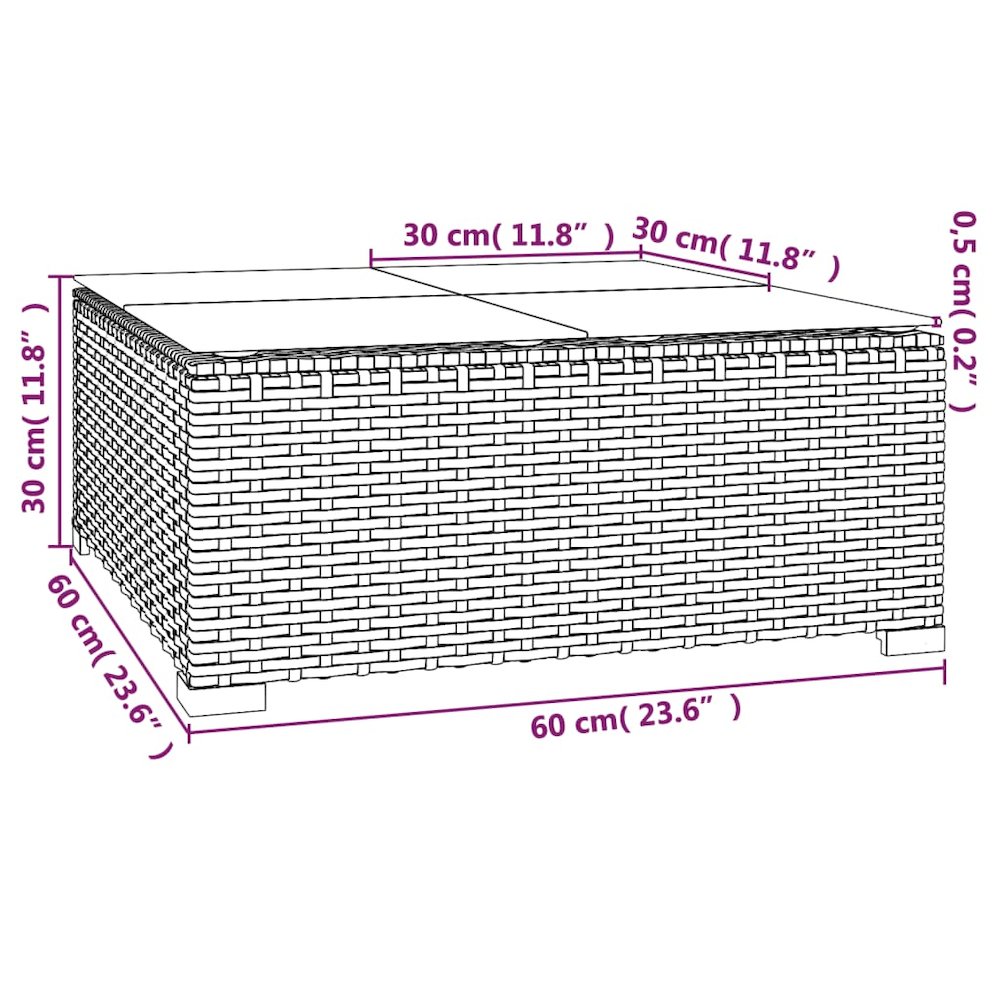 Garden Lounge Set Brown. Picture 12