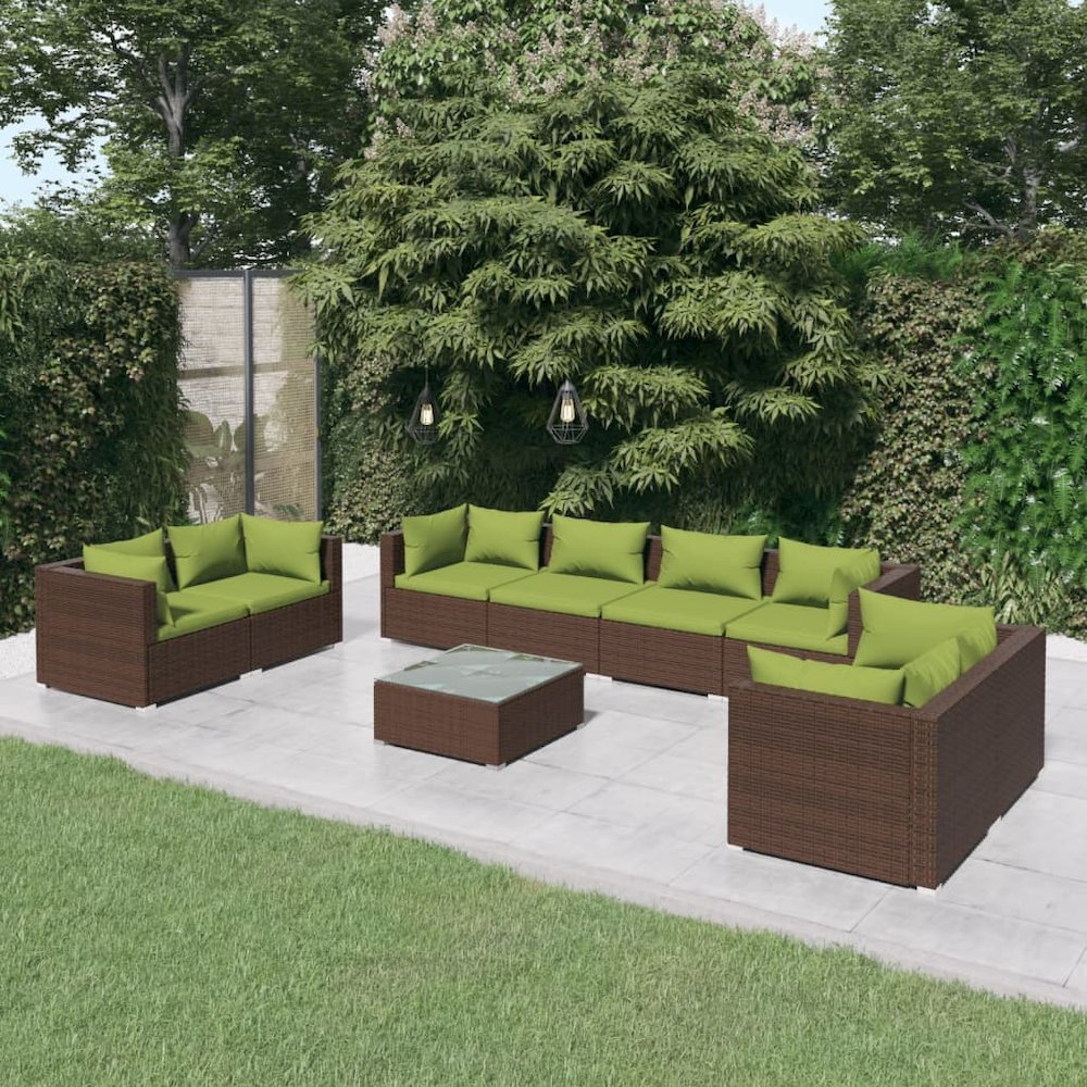Garden Lounge Set Brown. Picture 1