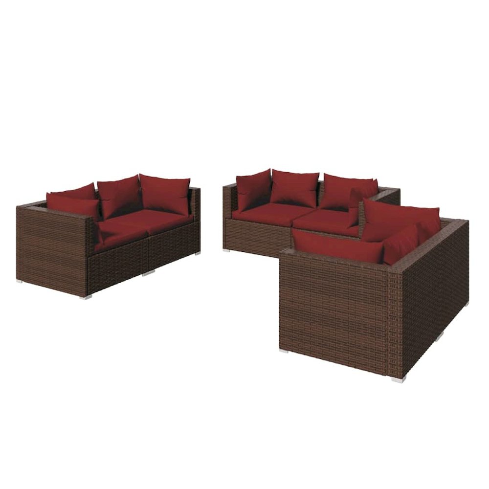 Garden Lounge Set Brown. Picture 2