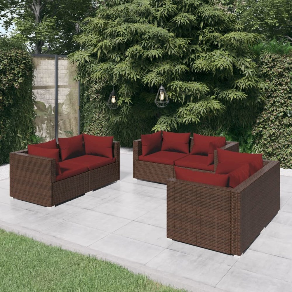 Garden Lounge Set Brown. Picture 1
