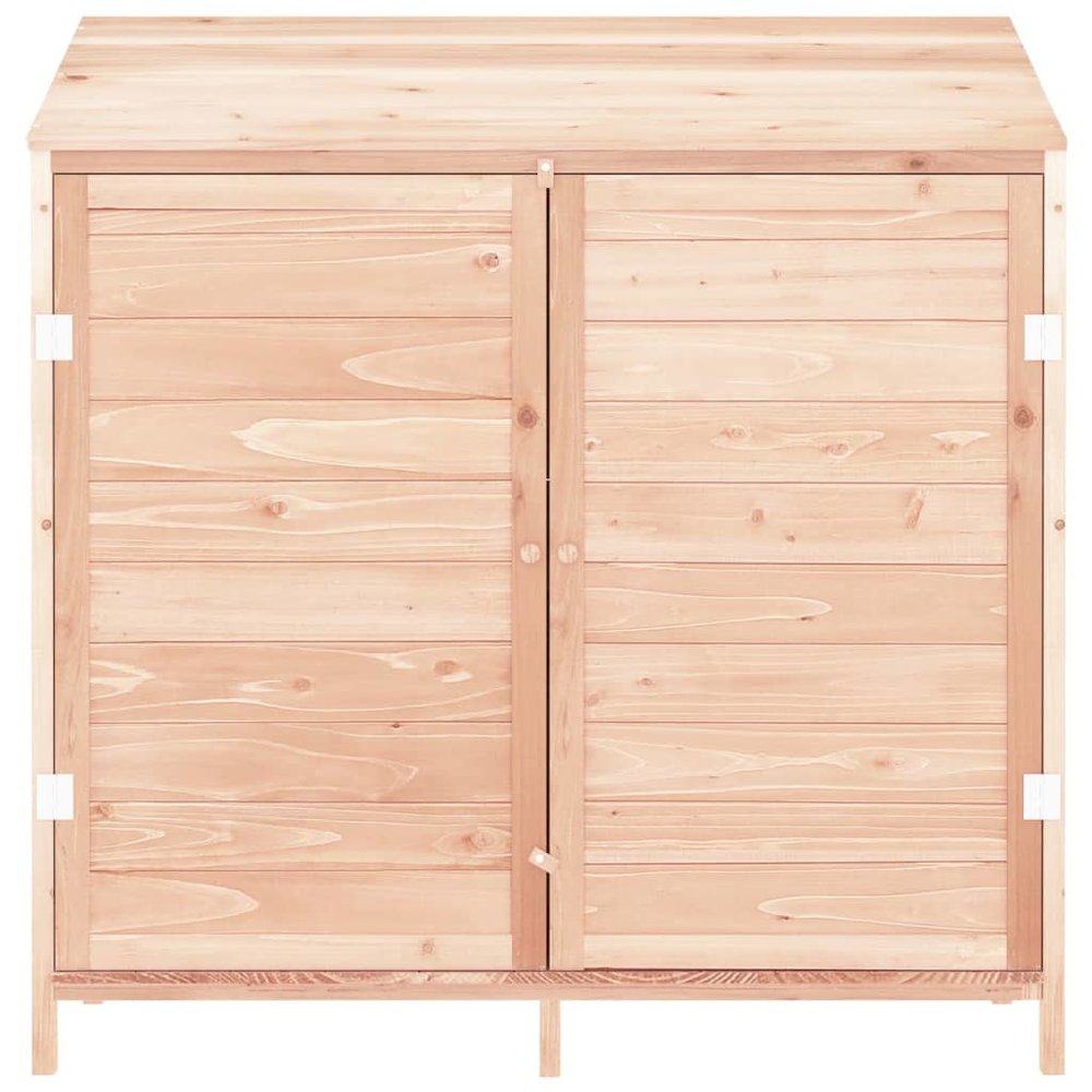 Garden Shed Natural Wood Solid Fir Wood Medium Garden Shed. Picture 3