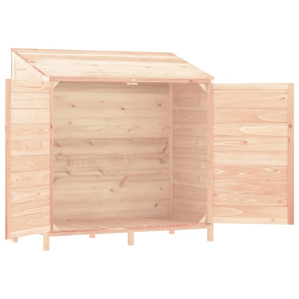 Garden Shed Natural Wood Solid Fir Wood Medium Garden Shed. Picture 4