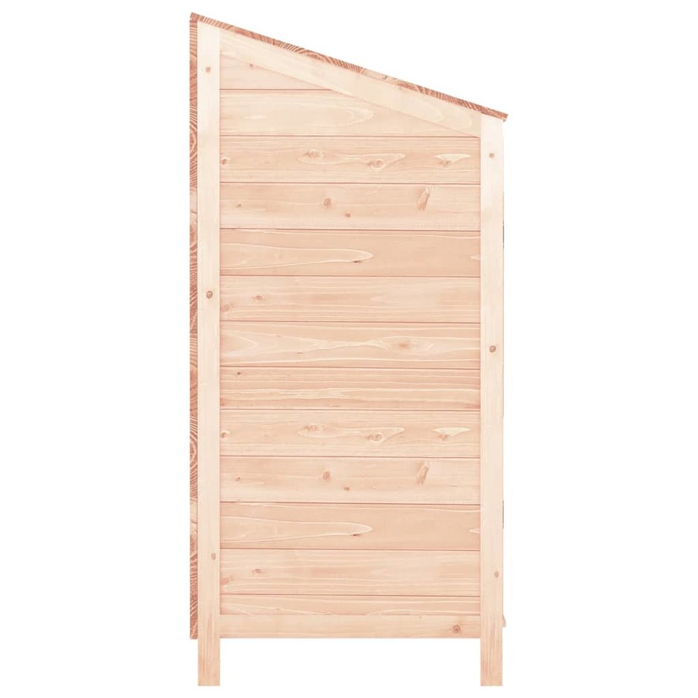 Garden Shed Natural Wood Solid Fir Wood Medium Garden Shed. Picture 5