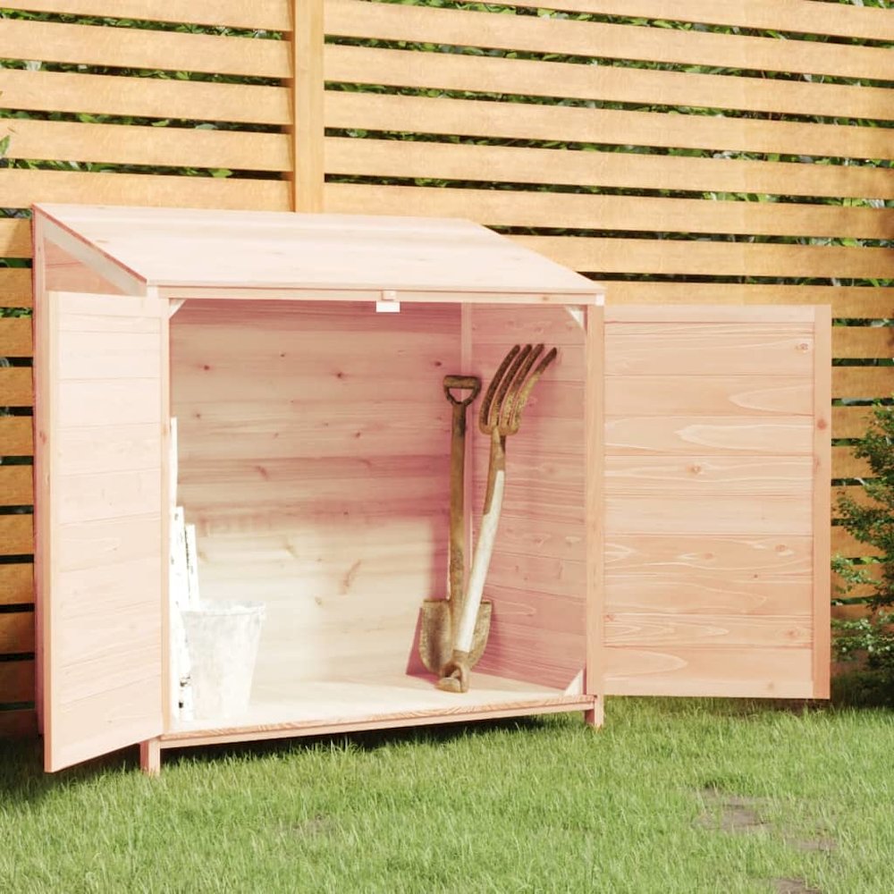 Garden Shed Natural Wood Solid Fir Wood Medium Garden Shed. Picture 1