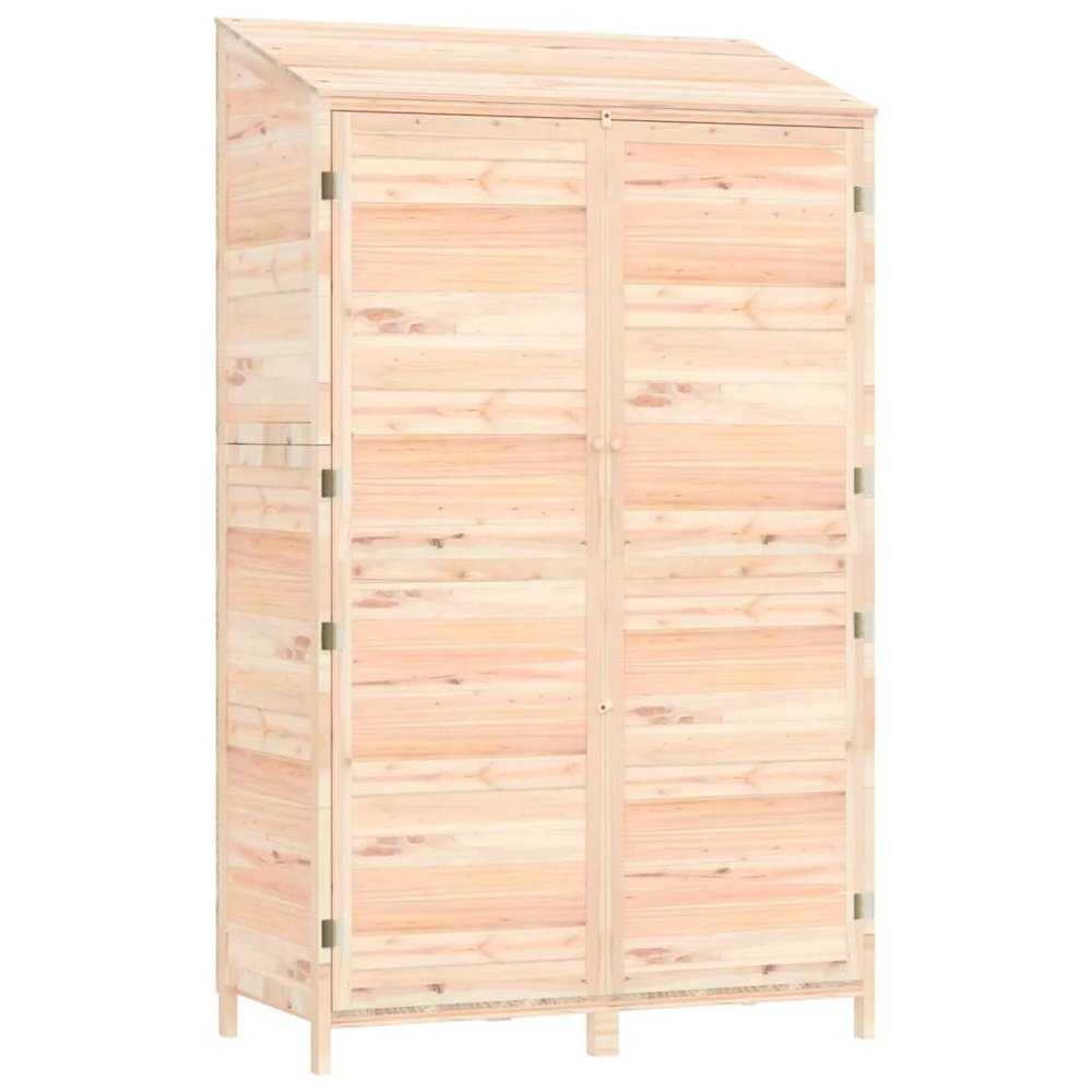 Garden Shed Natural Fir Wood Solid Fir Wood 40.2x20.5x68.7 in. Picture 2