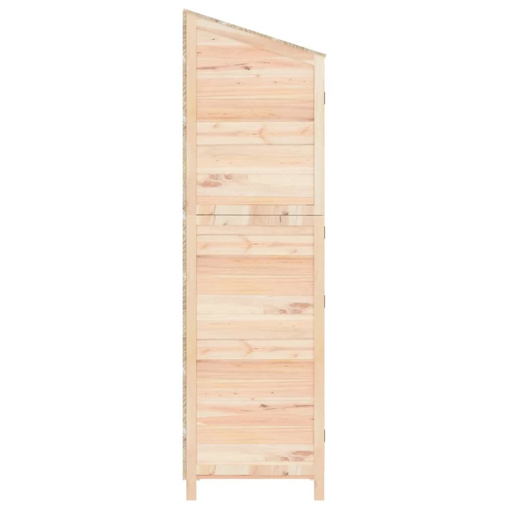 Garden Shed Natural Fir Wood Solid Fir Wood 40.2x20.5x68.7 in. Picture 5