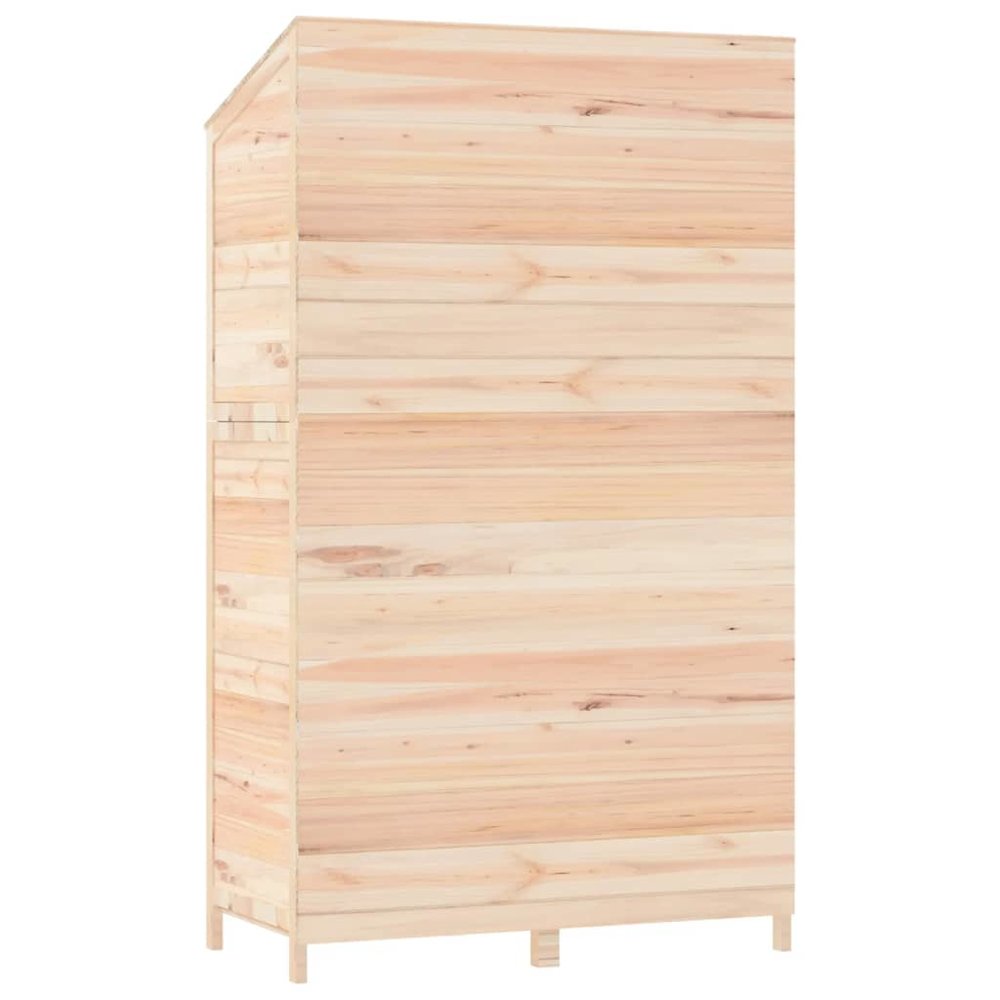 Garden Shed Natural Fir Wood Solid Fir Wood 40.2x20.5x68.7 in. Picture 6