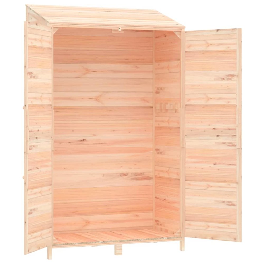Garden Shed Natural Fir Wood Solid Fir Wood 40.2x20.5x68.7 in. Picture 7
