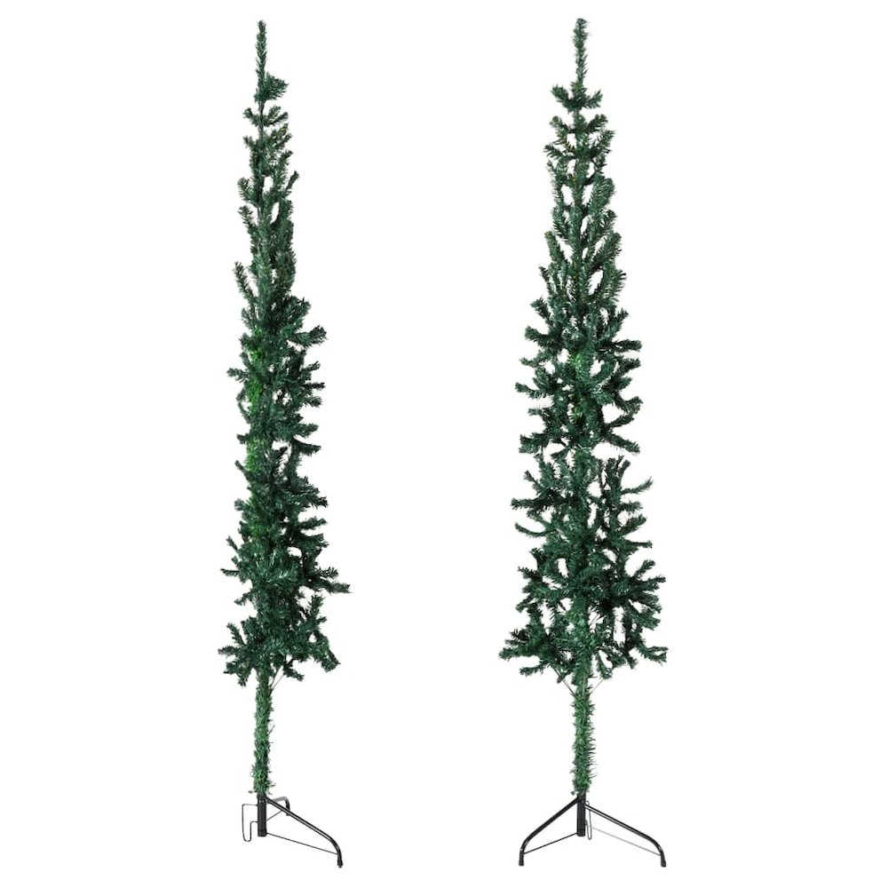 Artificial Half Christmas Tree Green PVC Slim Decorative Inlays. Picture 2