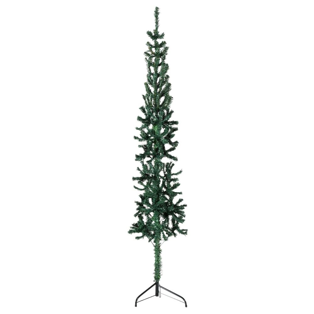 Artificial Half Christmas Tree Green PVC Slim Decorative Inlays. Picture 3