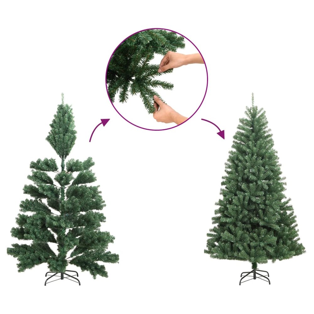 Artificial Half Christmas Tree Green PVC Slim Decorative Inlays. Picture 7