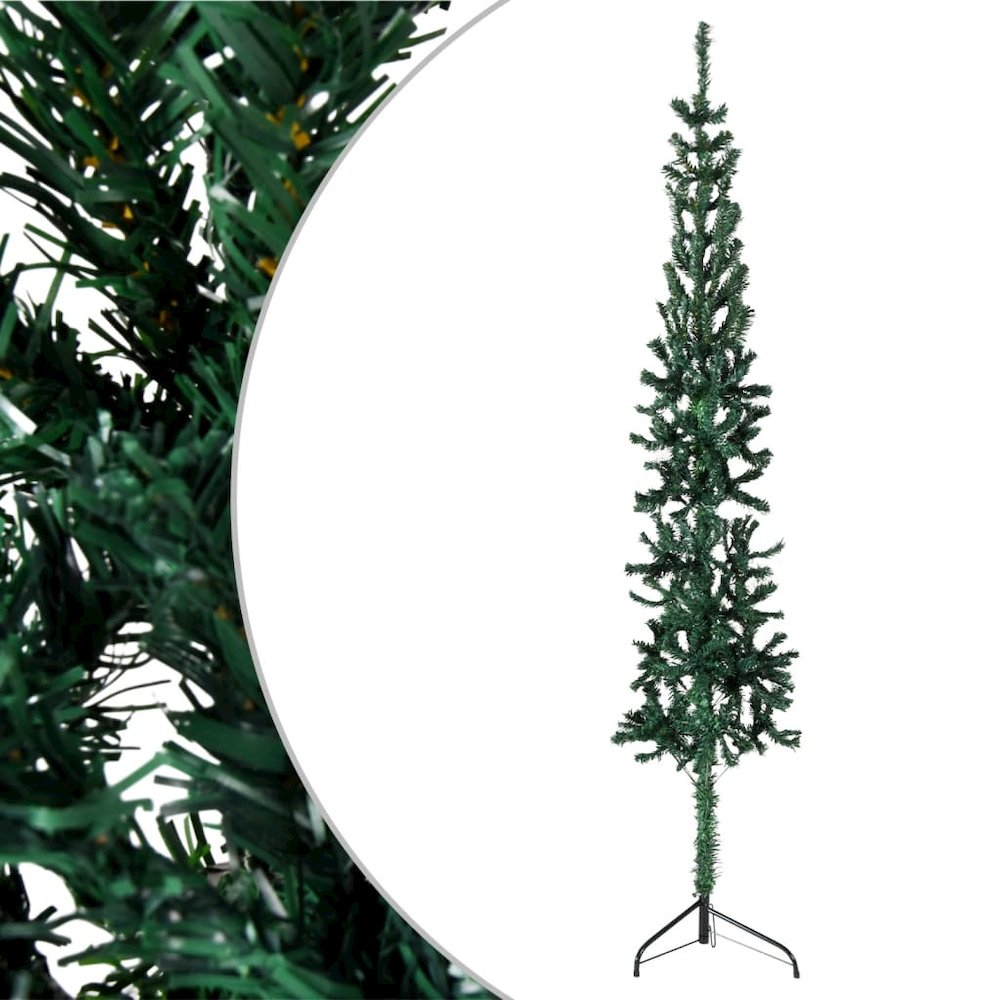 Artificial Half Christmas Tree Green PVC 70.9 in. Picture 1