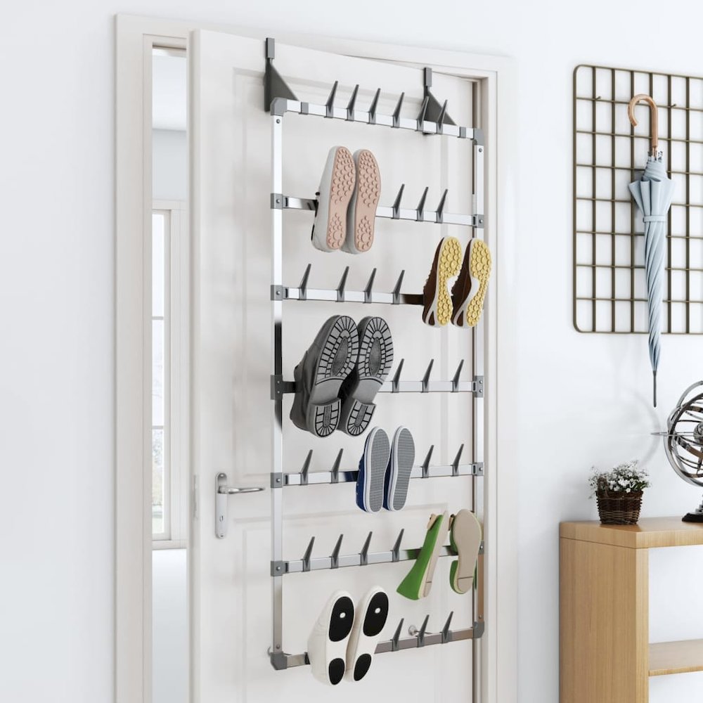 Hanging Shoe Rack Silver. Picture 1