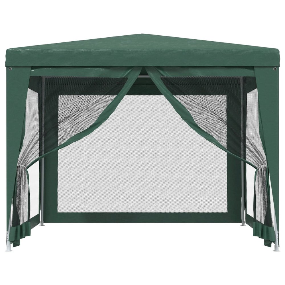 Party Tent with 4 Mesh Sidewalls Green 9.8'x9.8' HDPE. Picture 3