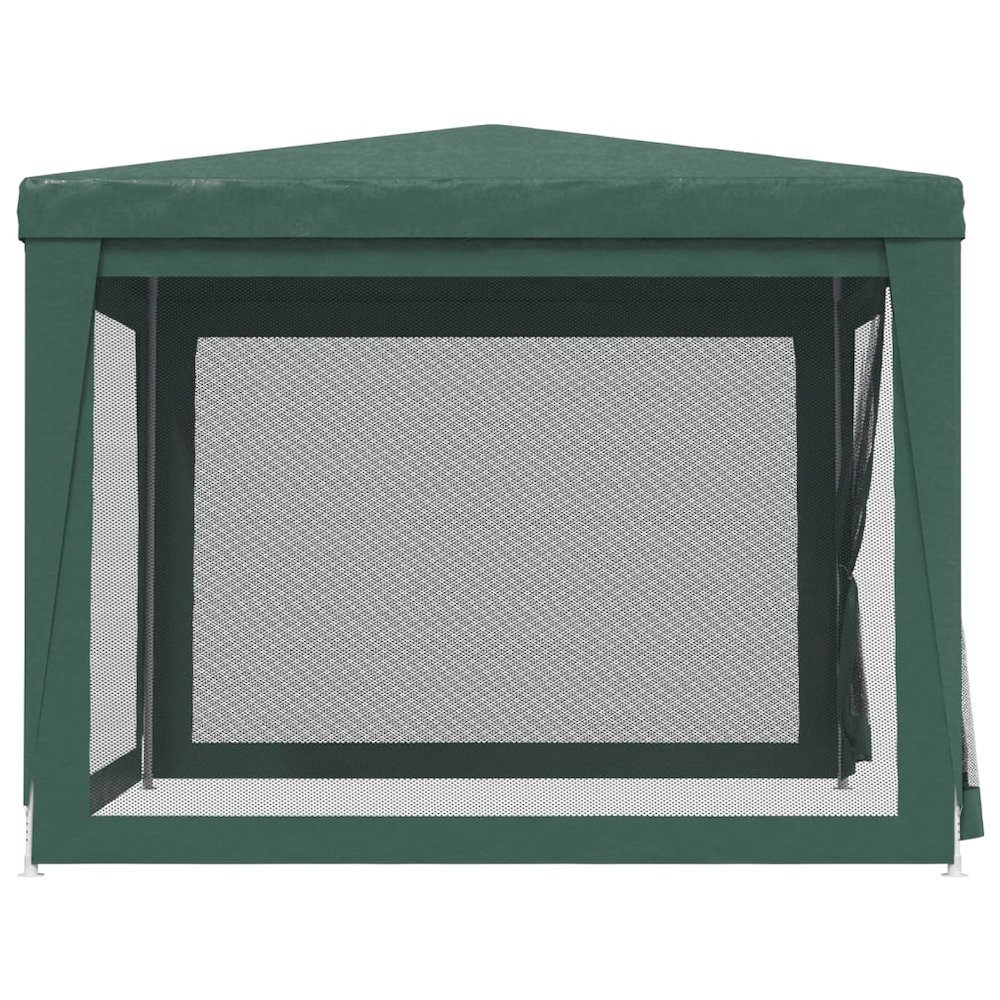 Party Tent with 4 Mesh Sidewalls Green 9.8'x9.8' HDPE. Picture 4